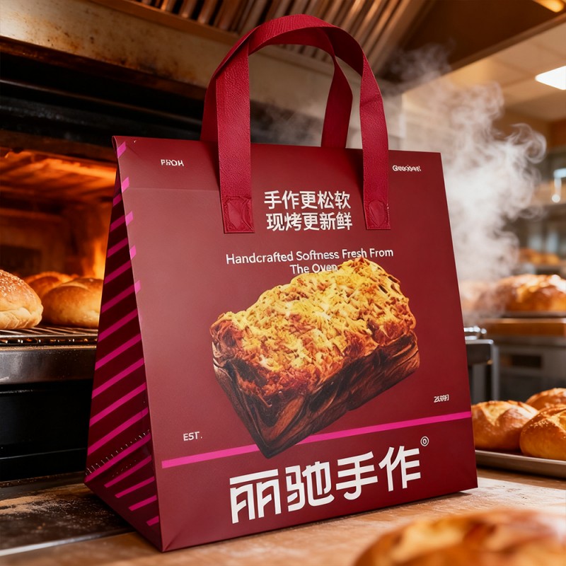 حقيبة حمل الوجبات الجاهزة المعزولة غير المنسوجة PP والمغلفة من BOPP