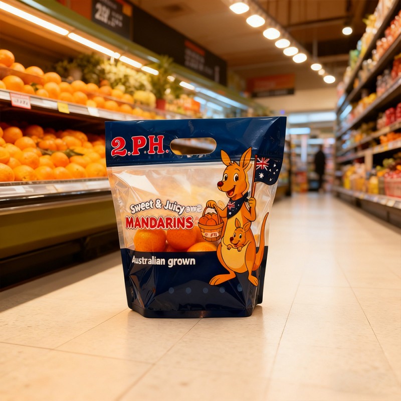 حقيبة بسحاب قائمة بذاتها للفواكه الطازجة قابلة للتنفس