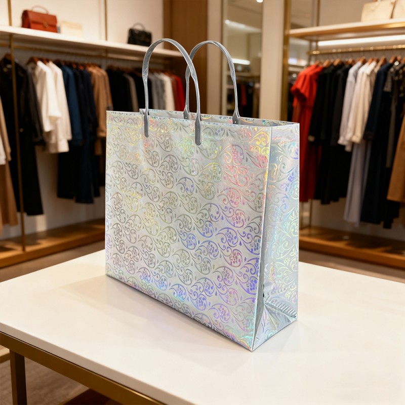 حقيبة هدايا مغلفة بطبقة لامعة