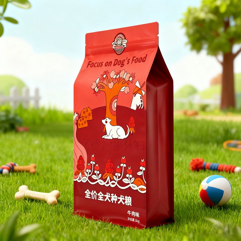 حقيبة تغليف أغذية الحيوانات الأليفة والوجبات الخفيفة